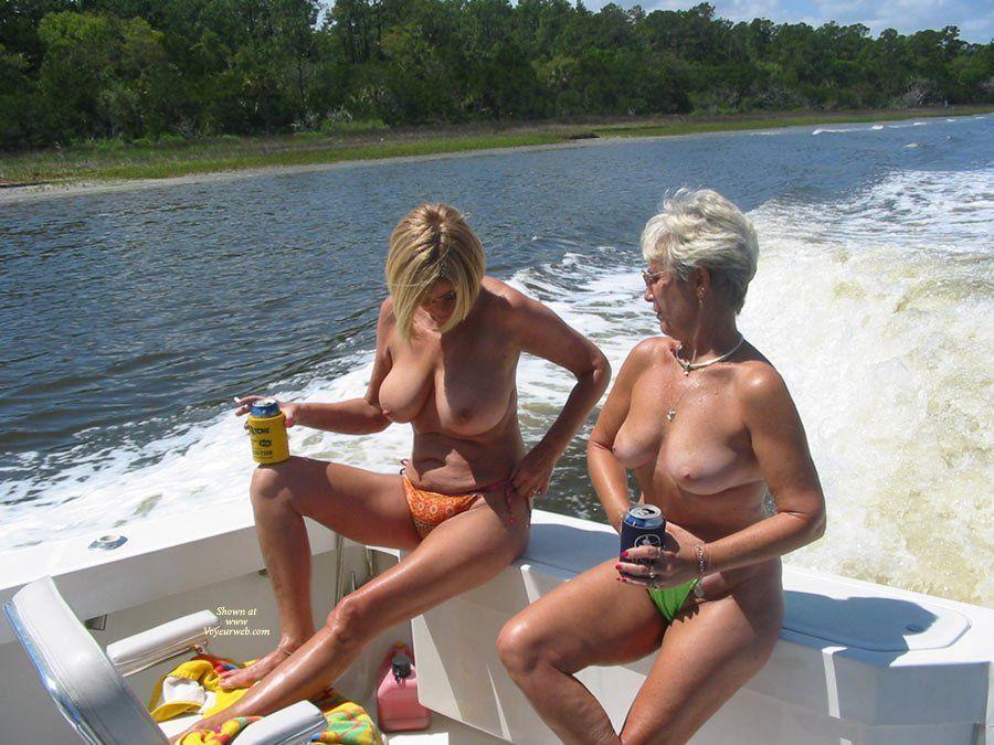 Nude very mature boat ride photo image